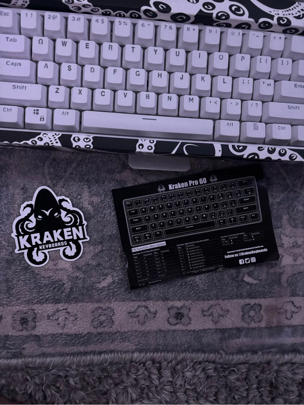 Compact White Mechanical Keyboard with Minimalist Layout